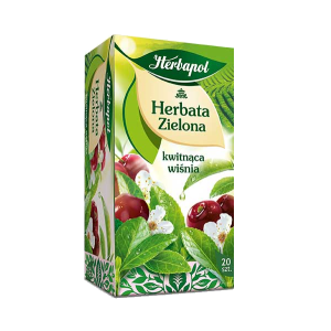 Zielona herbata HERBAPOL kwitnąca wiśnia 20 torebek
