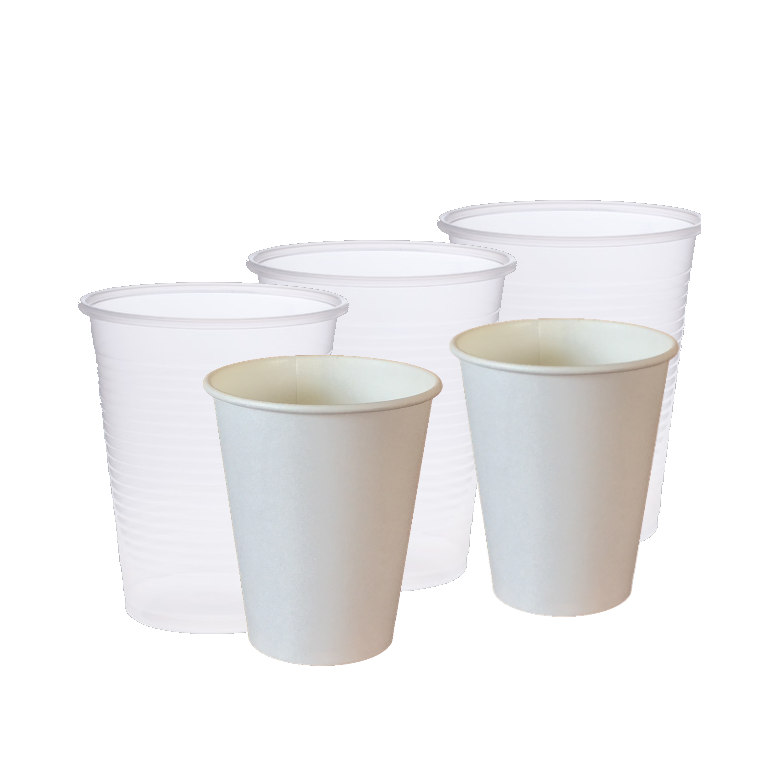 Kubeczki jednorazowe przezroczyste 200ml i papierowe 180 ml Kubeczki jednorazowe przezroczyste 200ml i papierowe 180 ml